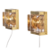 Pair of 2 vintage Danish wall sconces Vitrika Maritim from the 1960s.