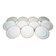 Set of 11 flat plates in Limoges porcelain by Maison Lanternier & C.
