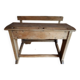 2-seater solid wood school desk