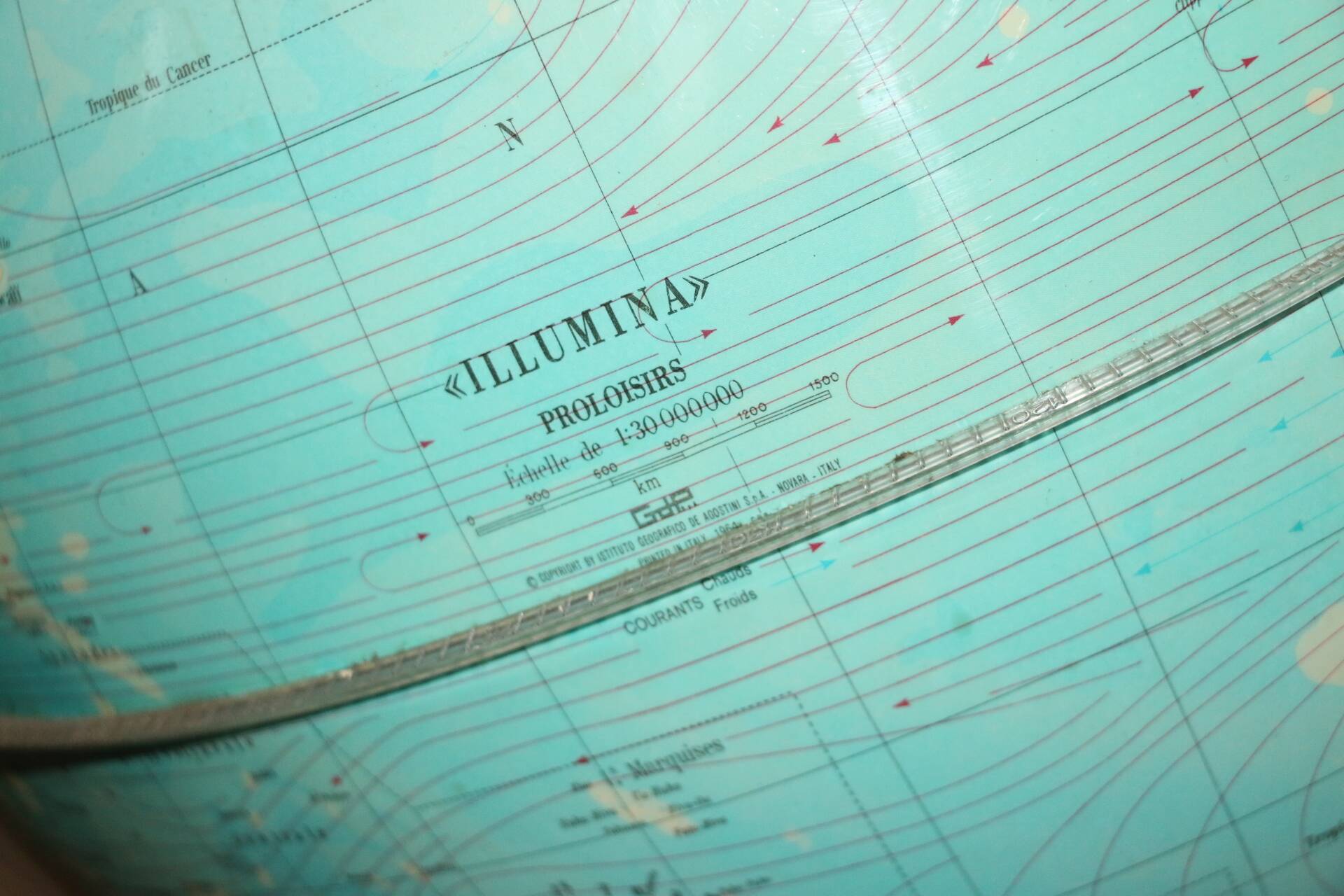 XXL Illuminated Globe Earth 1964