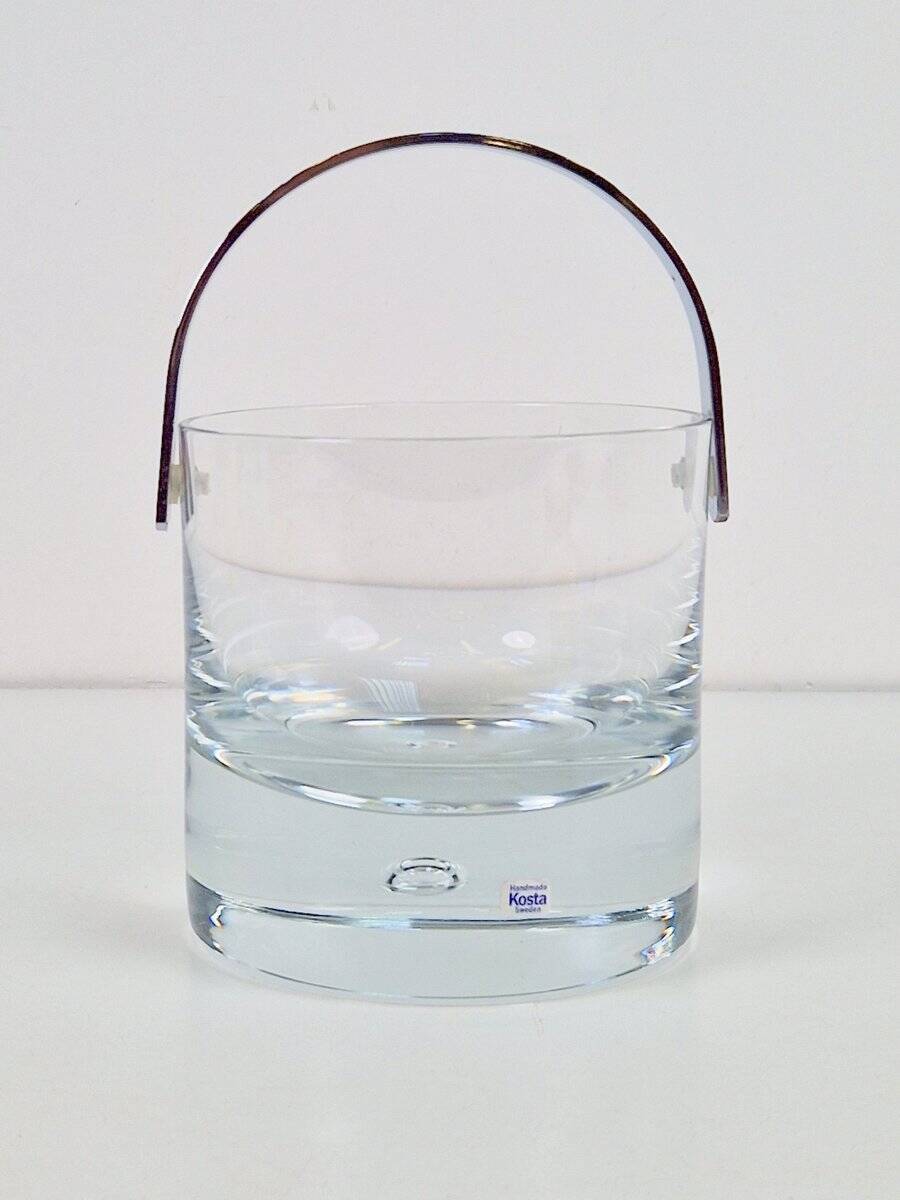 Pippi Ice Bucket in Glass by Vicke Lindstrand for Kosta Boda, Sweden, 1970s