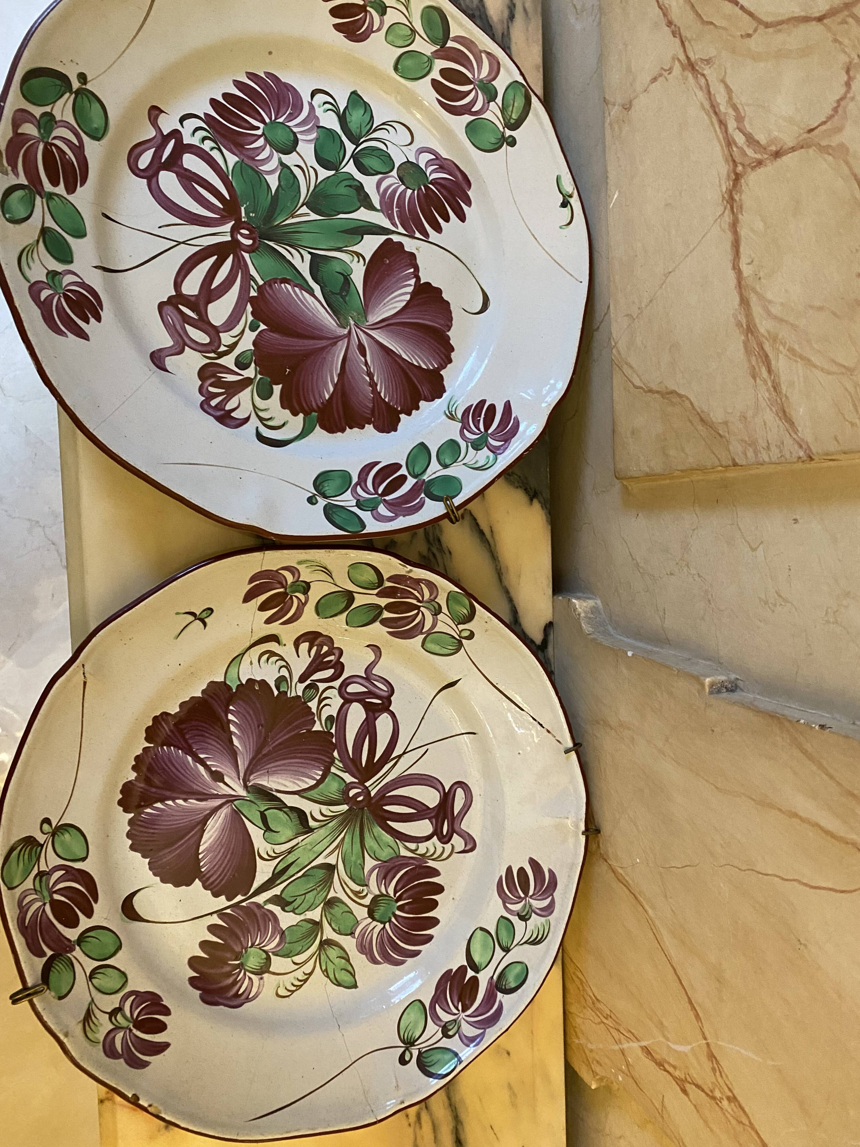 Pair of earthenware dishes