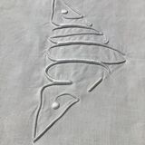 2-seater drap embroidered NL linen end mini single day