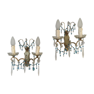 paire d'appliques en - bronze