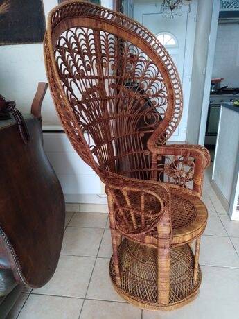Vintage Emmanuelle armchair in wicker
