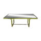 Vintage design dining table in smoked glass & chrome metal