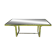 Vintage design dining table in smoked glass & chrome metal