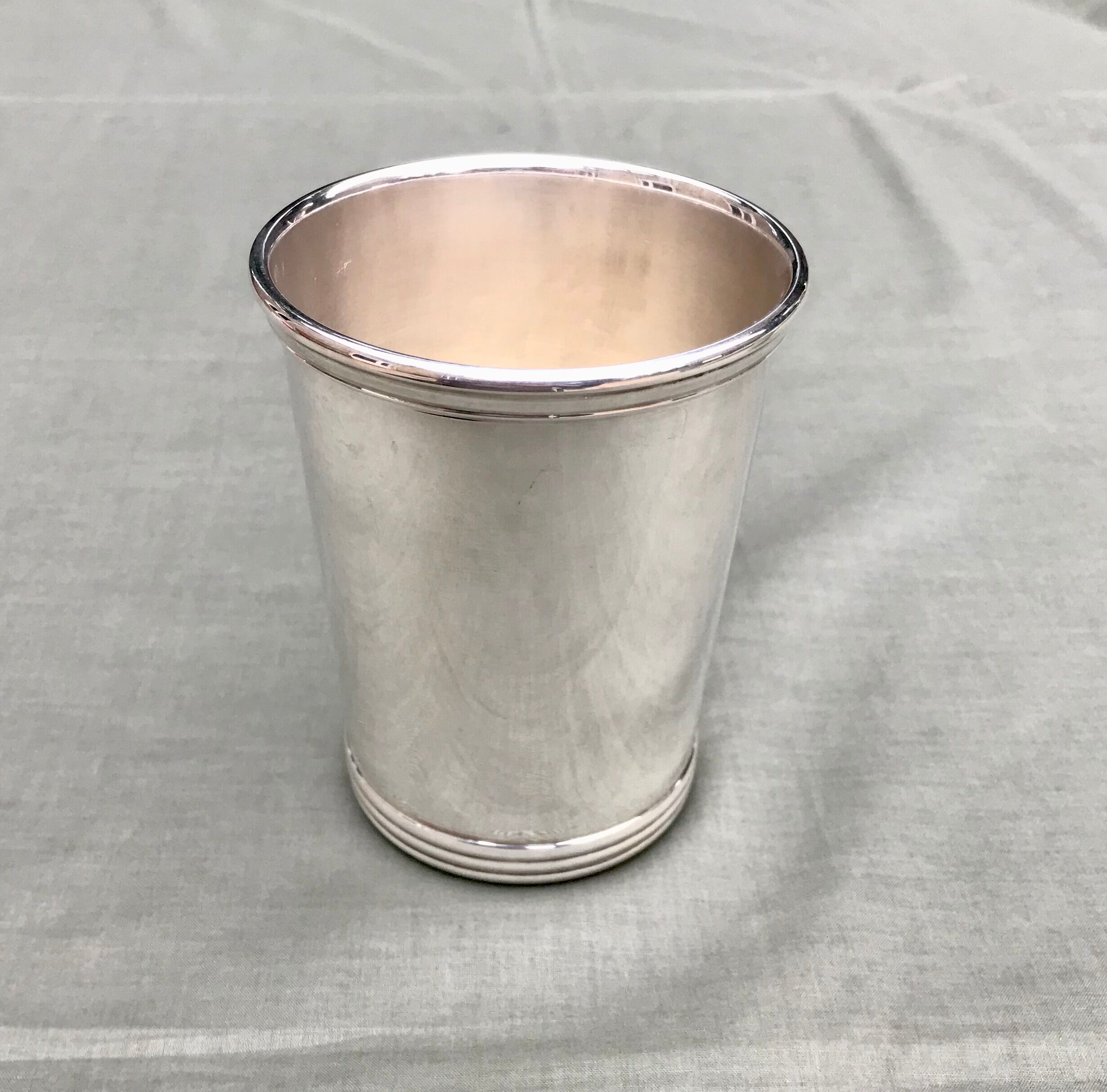 High silver metal timpani