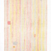 5x7 Pink & Yellow Striped Vintage Kilim Rug, 147x229Cm