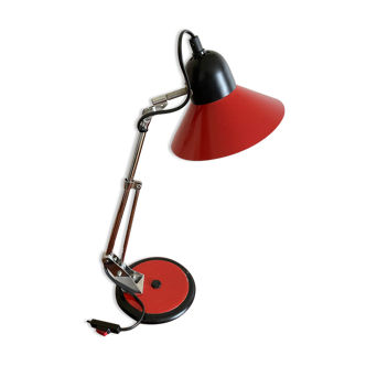 Articulated lamp in red aluminum