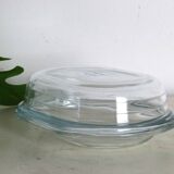 Joli beurrier ancien ou boite en verre, Pyrex, vintage