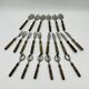 Vintage cutlery set 22 pieces wooden style handles