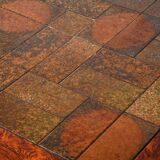 Scandinavian coffee table in rosewood and ceramic