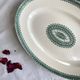 Oval serving dish, antique earthenware from Creil and Montereau.