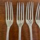 6 antique silver metal forks