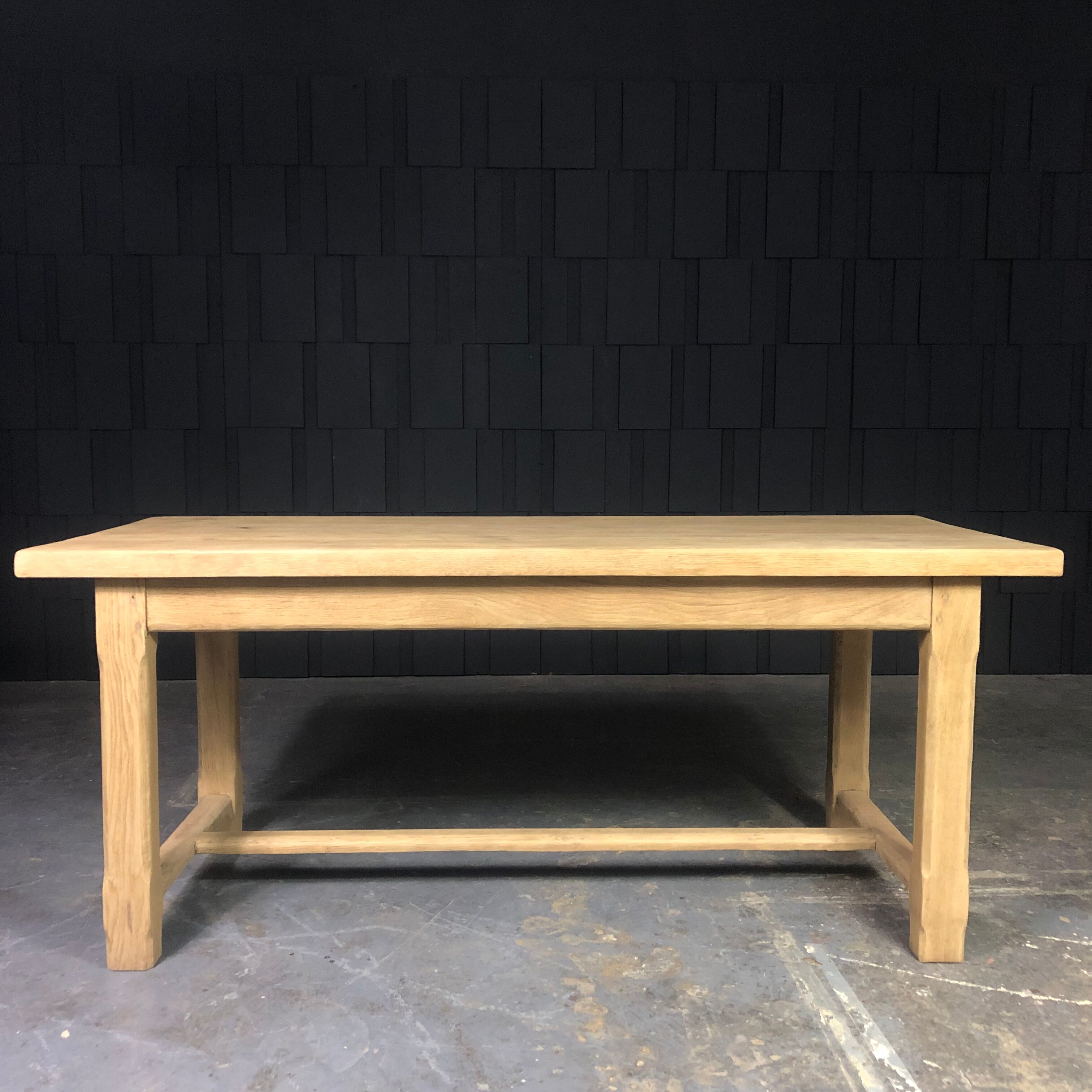 Whitewashed oak farmhouse table