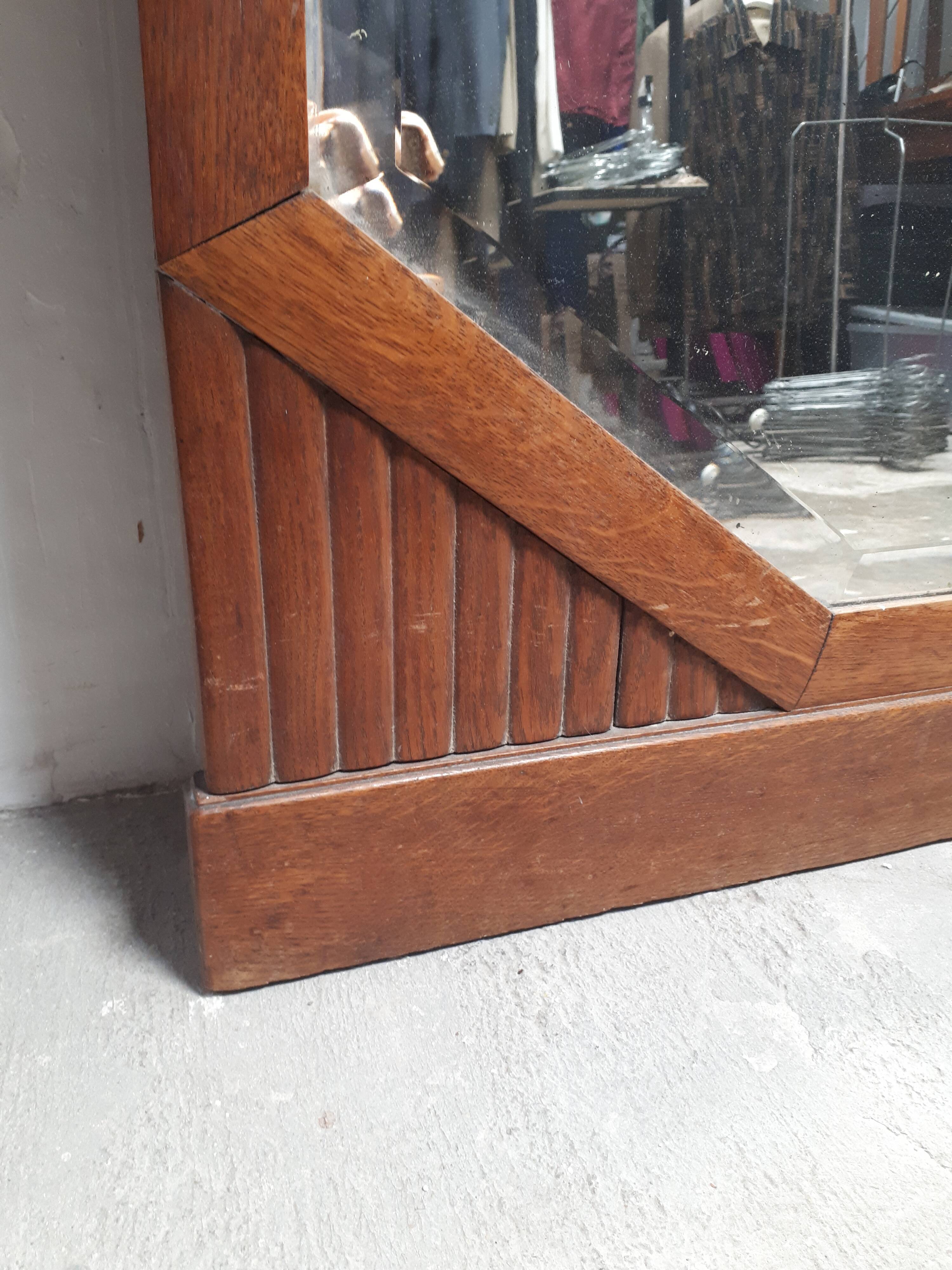 Wood mirror carved art deco 1930