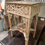 Rare antique wooden arch table, signed Amati, Turin, early 20th century Art Nouveau