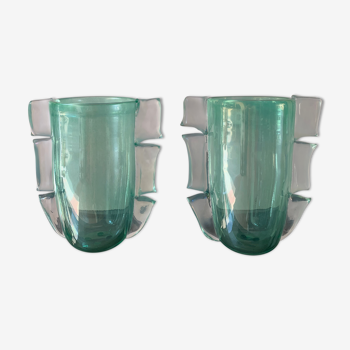 Paire de vases Murano 1990