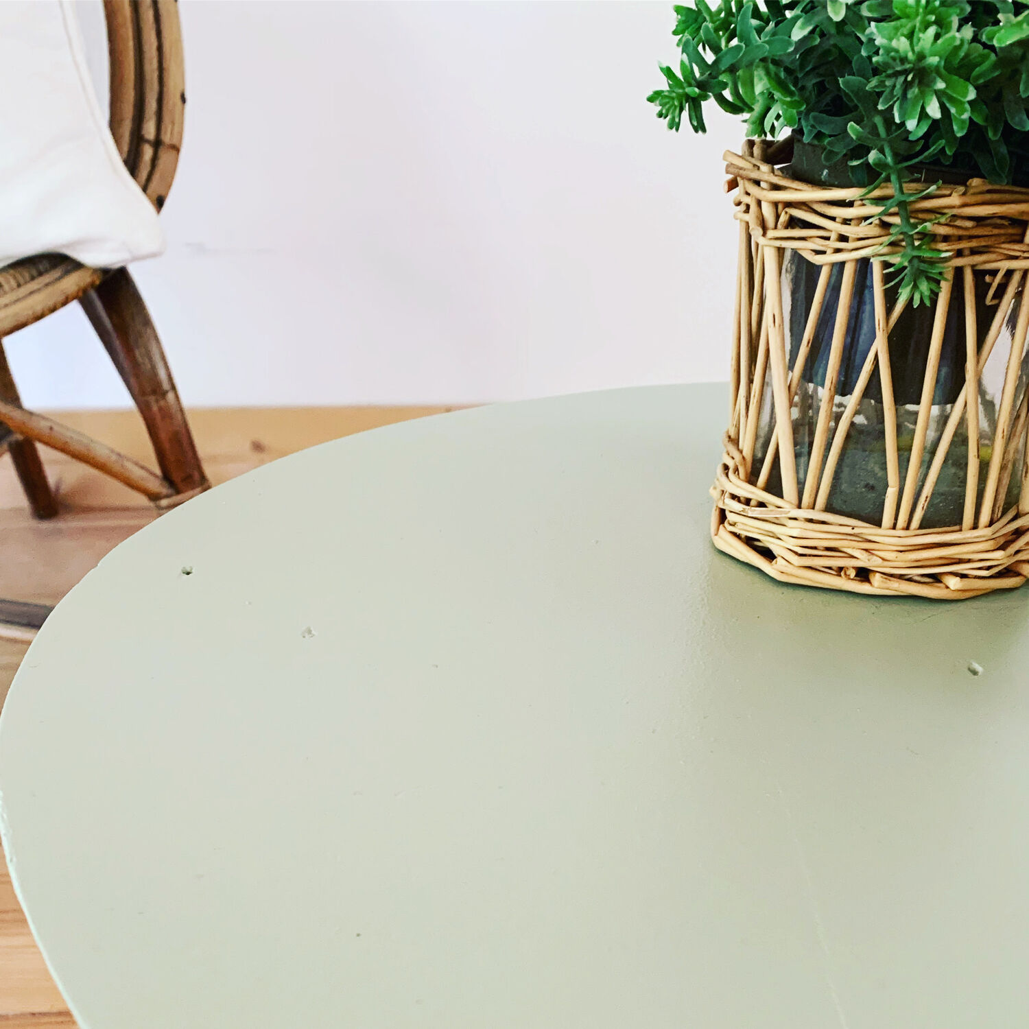 Table basse en rotin