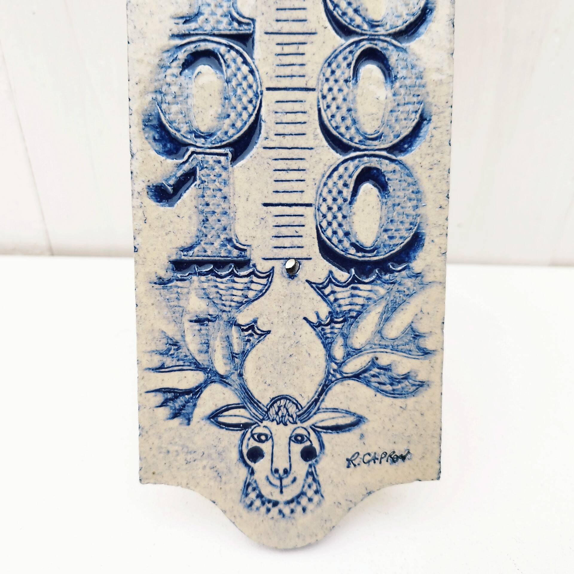 Roger Capron ceramic thermometer plate