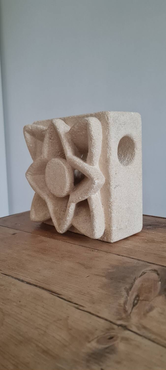 Vintage stone table lamp by Albert Tormos