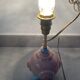 Pied de lampe céramique rose années 50