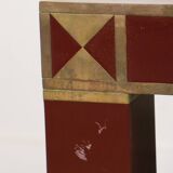 Vintage Jean-Claude Mahey coffee table in lacquered wood and brass, 1970