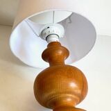 Vintage turned wooden lamp