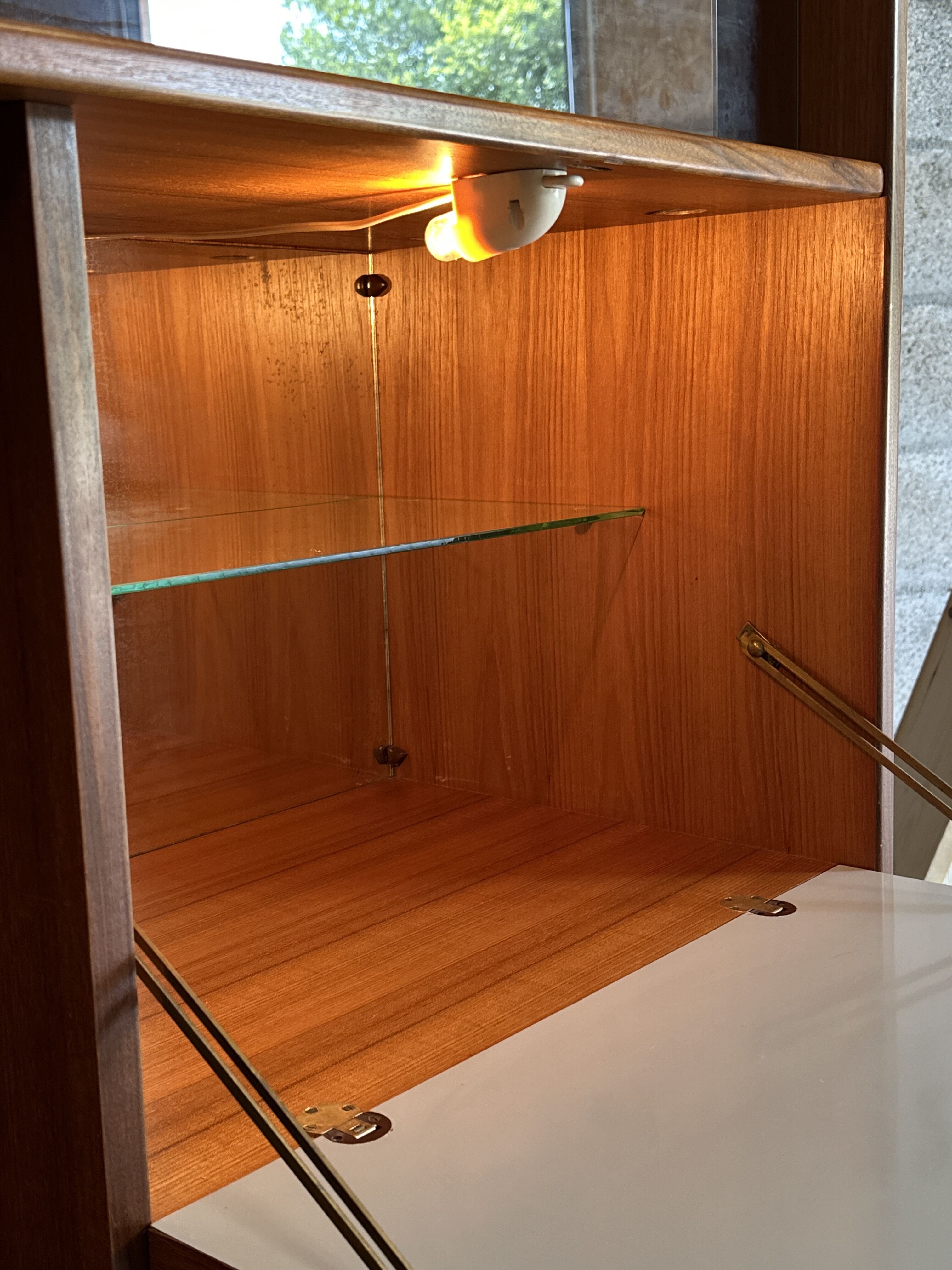 Very beautiful Scandinavian highboard in teak from the 1960s.