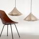 Pair of Italian Designer Cocoon Pendant lights original from the 1960s