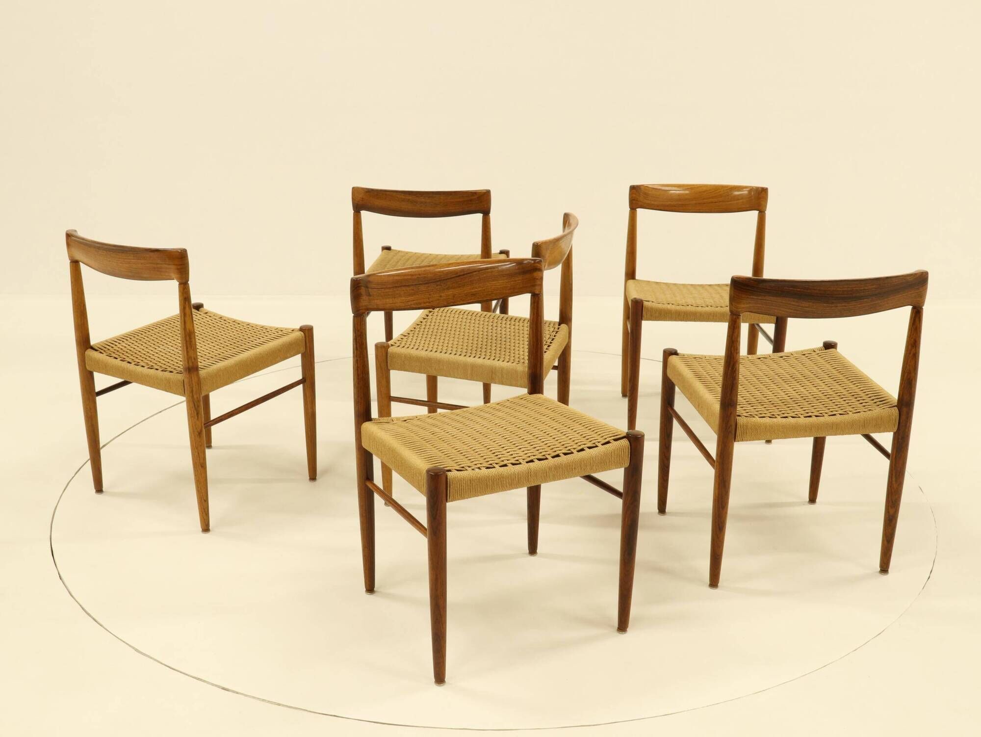 Set of 6 Rosewood Dining Chairs by H.W.Klein for Bramin, Denmark, 1960s