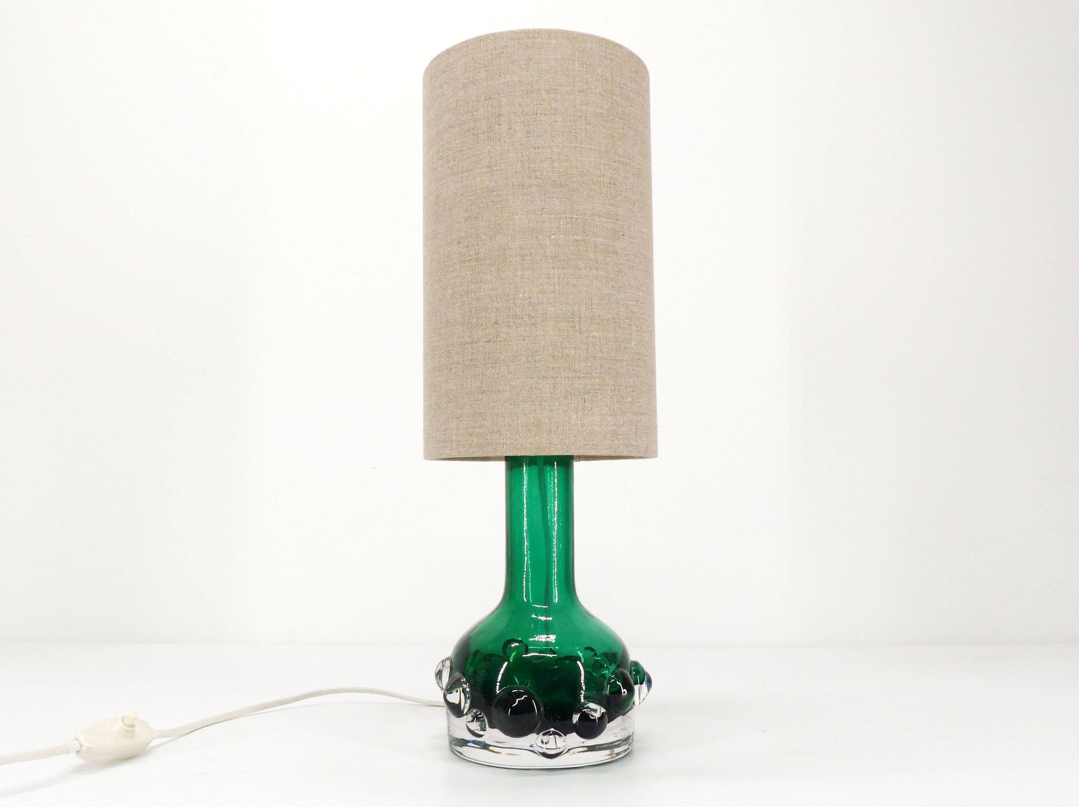 Lampe scandinave brutaliste Kosta en verre Hans-Owe Sandeberg Suède 1960