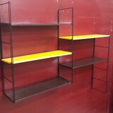 3 studs with 5 tablets, yellow and brown 97x90cm