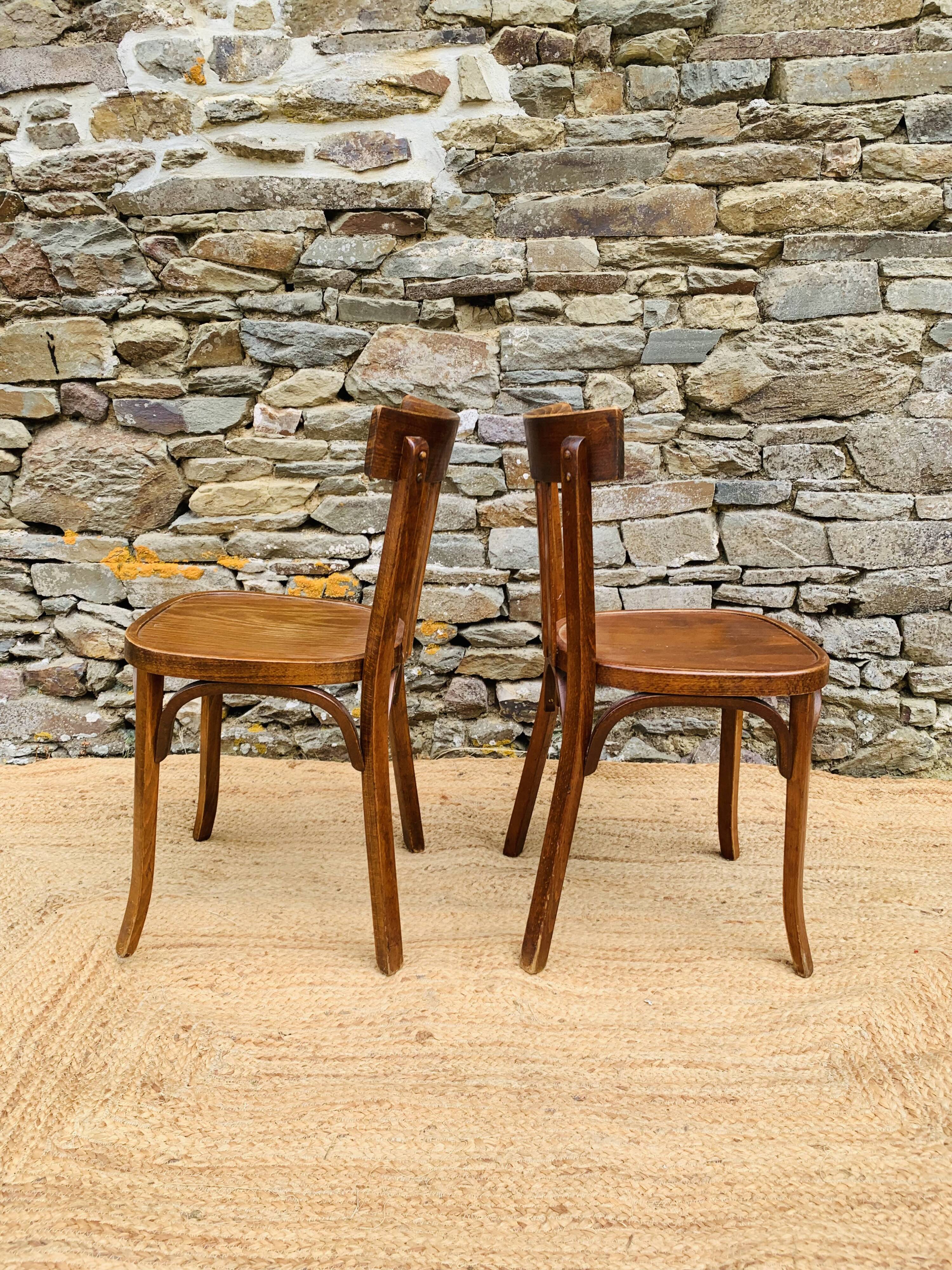Paire de chaises bistrot Baumann