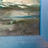 Éric Peyrol oil on canvas The Trawler in Honfleur