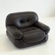 Dark brown leather Sapporo armchair for Mobil Girgi