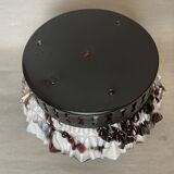 Murano glass burgundy glass flush mount lamp