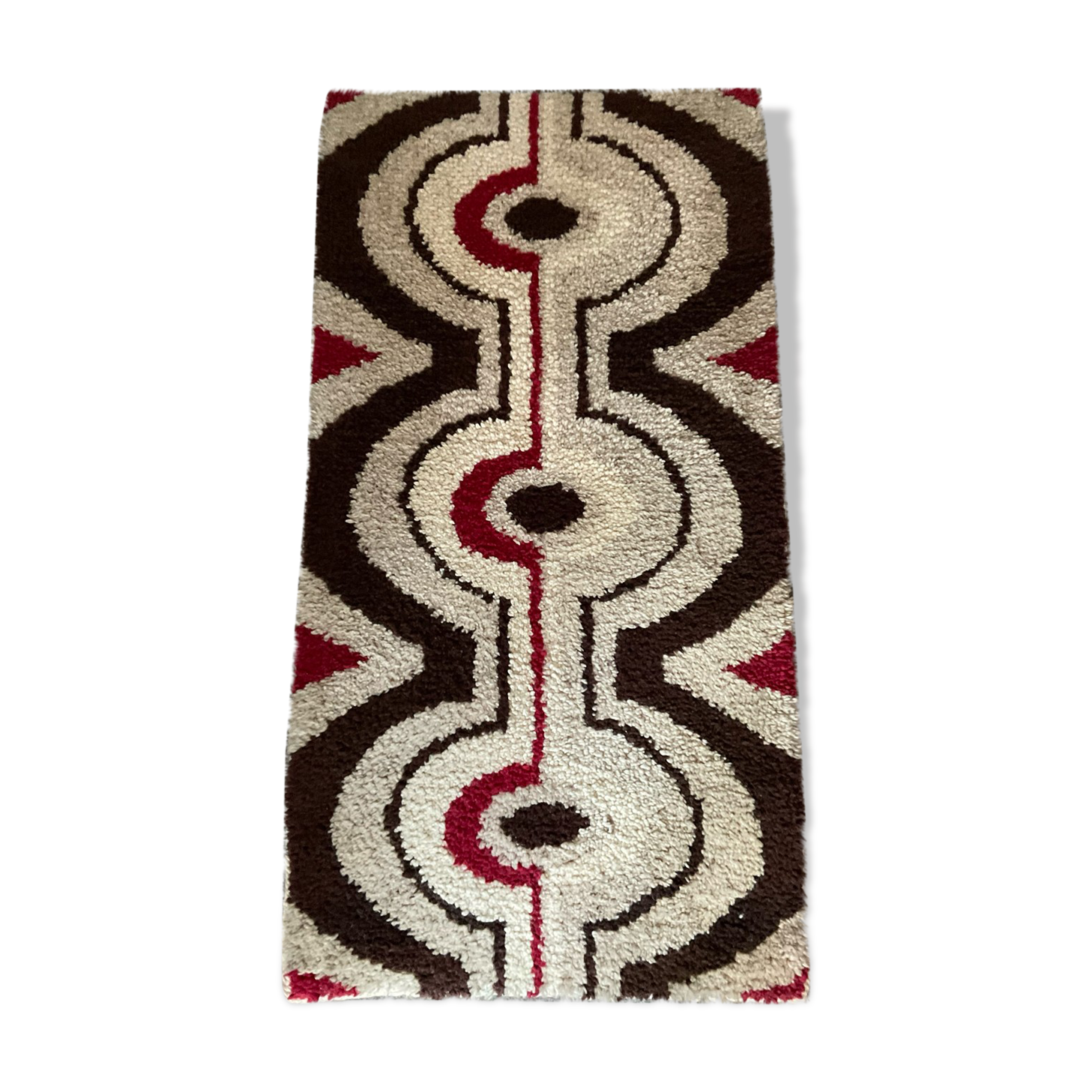 Wool rug 130x70 from the 70s