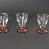 3 small vintage shot glasses