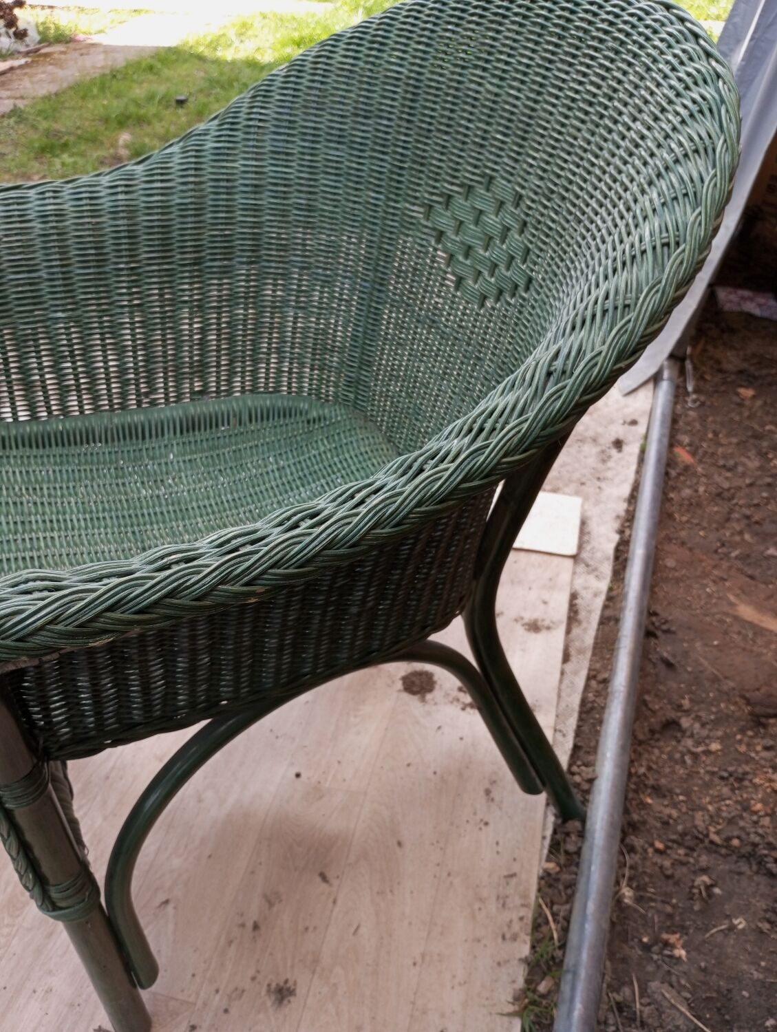 Rattan armchair table set