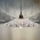 Vintage aabt-jour pendant lamp in molded glass
