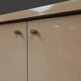 Ivory lacquer sideboard by Jean-Claude Dresse