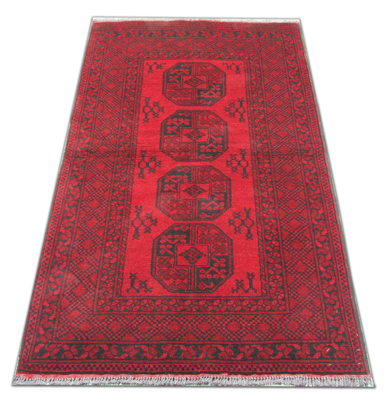 Handwoven Red Rug Traditional Ziegler Carpet- 105x190cm