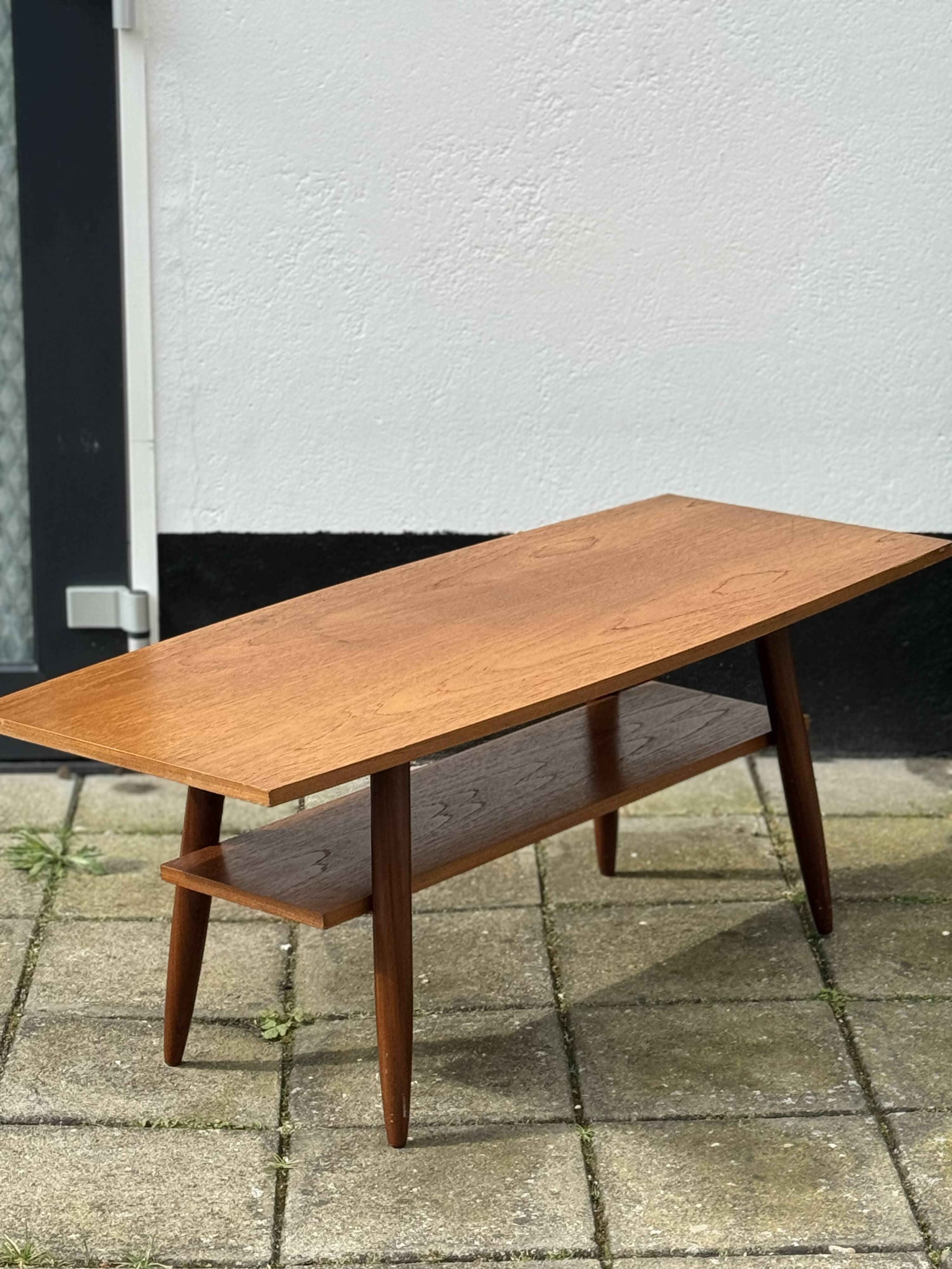 Scandinavian Teak Surfboard Coffee Table