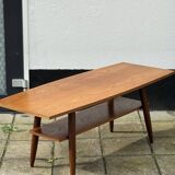 Scandinavian Teak Surfboard Coffee Table