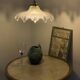 Suspension Holophane verre diamant vintage