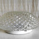 Ceiling light or wall light in moulded glass with diamond point - mid 20th century