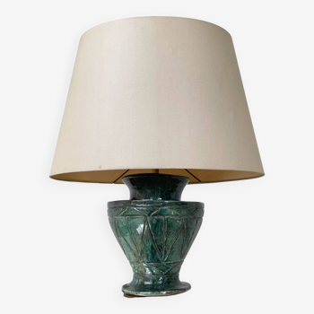 Green ceramic lamp