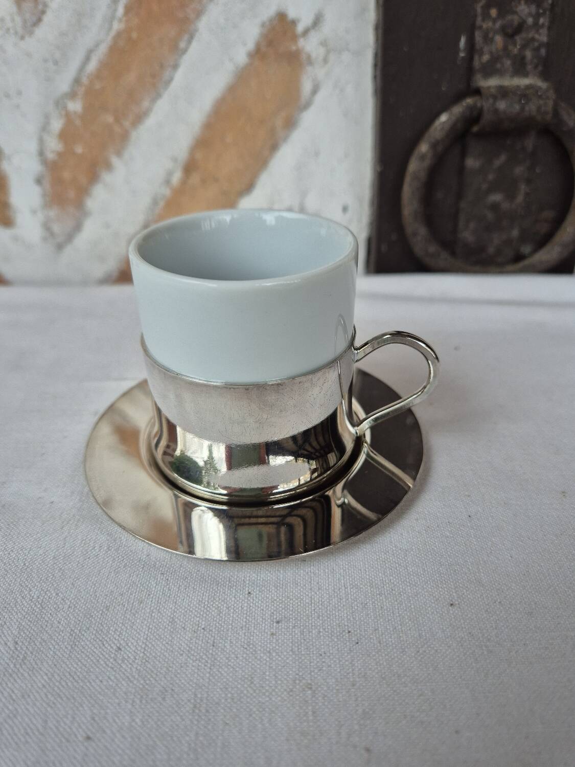 Silver-plated porcelain coffee service, 1970s